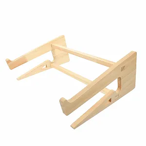 Подставка для ноутбука Деревянная Портативная Регулируемая по высоте Нескользящая Для организации кабелей Вентилируемая Настольная подставка для эргономики