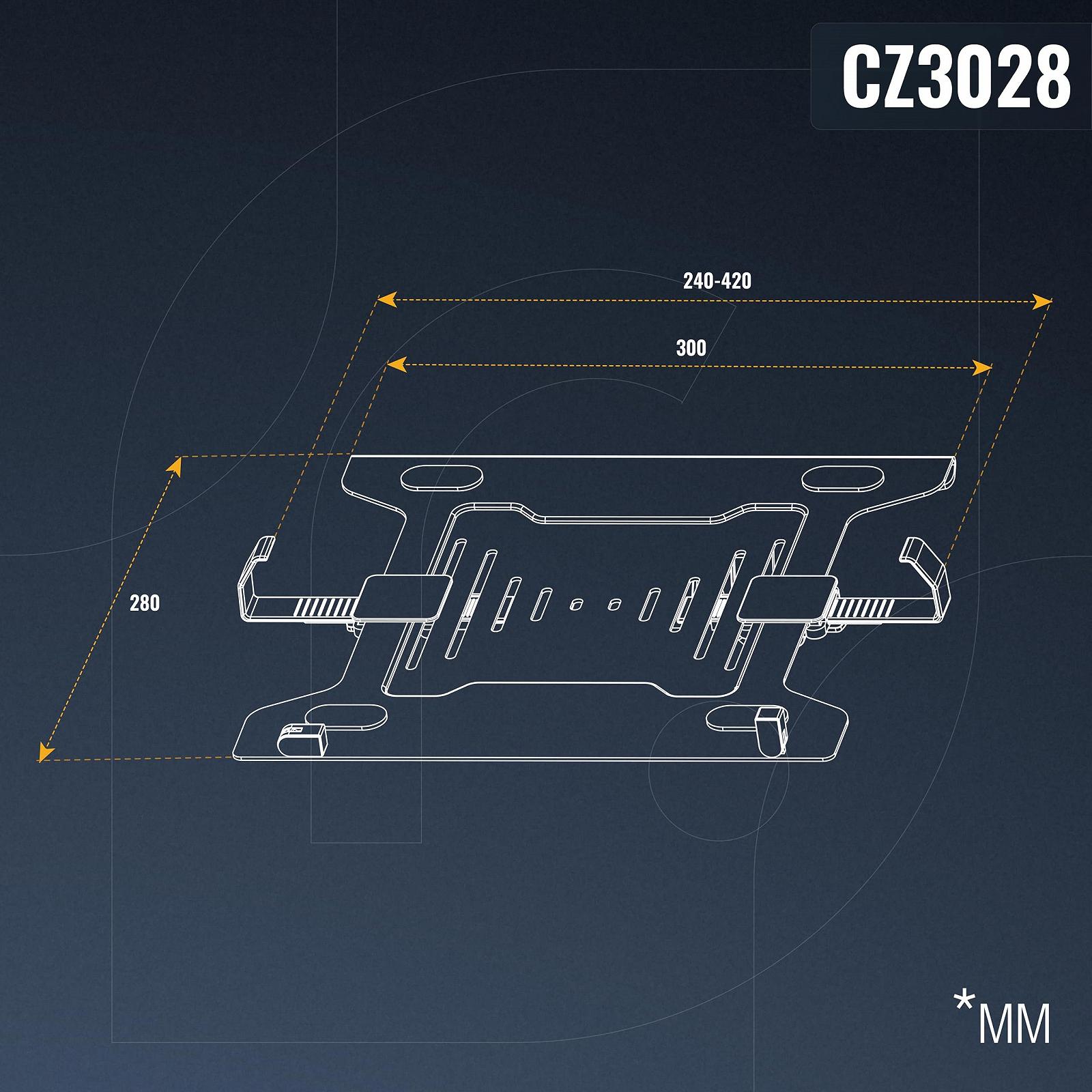 Тримач для ноутбука RICOO VESA Підставка Регульована по висоті 30 x 28 см для кріплення монітора CZ3028, фото №8