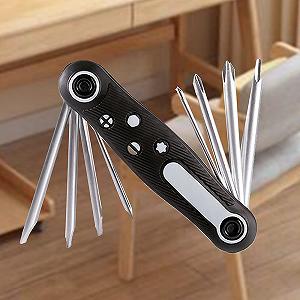 Набір викруток BOROCO 8 в 1 складаний багатофункціональний з хрестовими бітами Портативний synthetic.ua - Фото 1