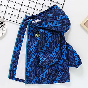 Ветровка для мальчиков Легкая для весны и осени, дышащая, с карманами на молнии, детская, двухкомпонентная synthetic.ua - Фото 1