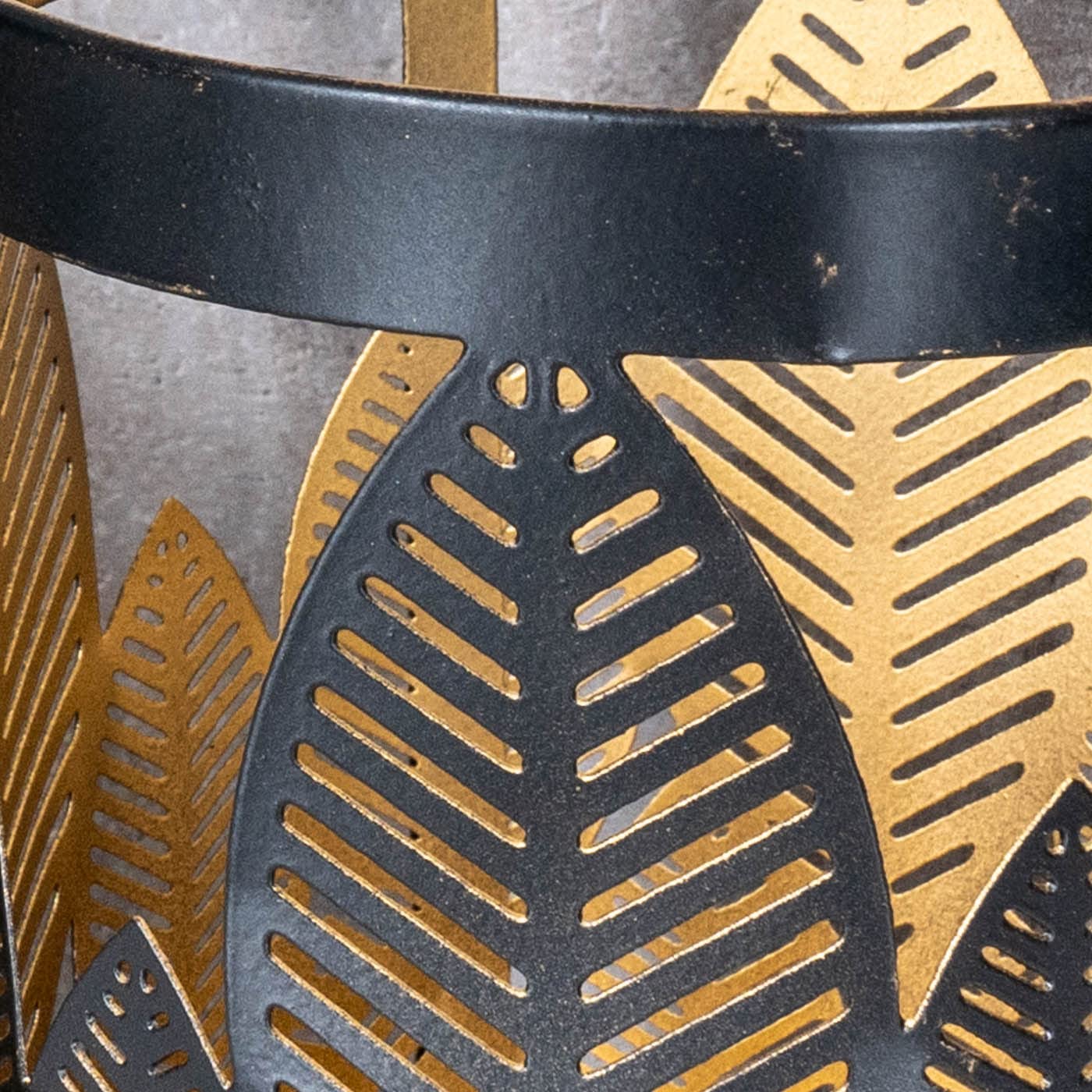 Набор Подсвечники Подсвечник 10 x 13 см Чёрный Золотой Метал Подсвечник Лист Декорация Цветок Декорация, фото №4