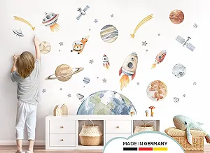 Наклейка на стіну Little Deco DL5115-03 Planets Space 123 x 87 см synthetic.ua - Фото 1