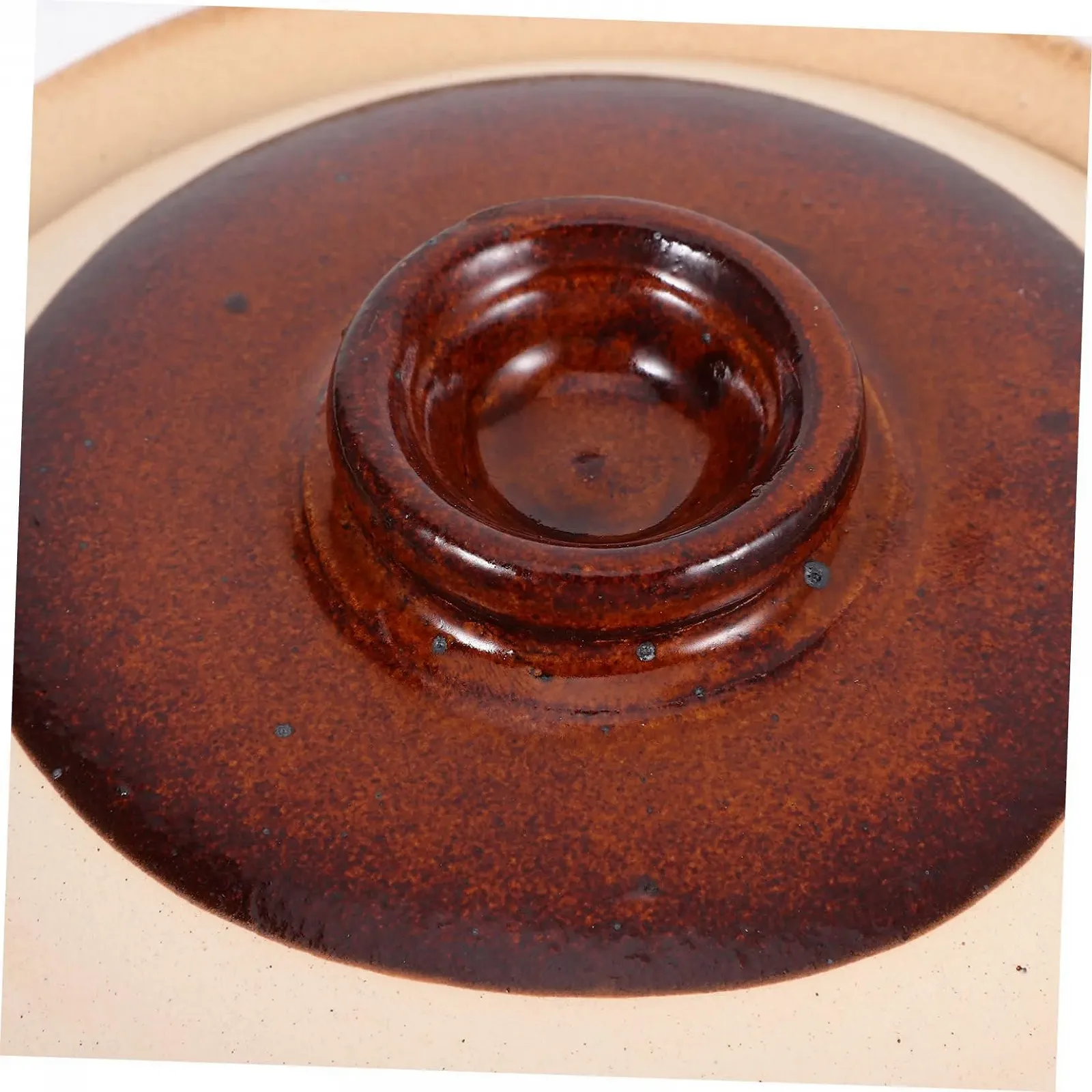 Кастрюля Керамическая с крышкой Терракотовая для супов тушения и пасты Термостойкая, фото №3