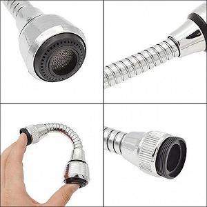 Гнучка насадка на кран Turbo Flex 360 Silver Економник води аератор synthetic.ua - Фото 1