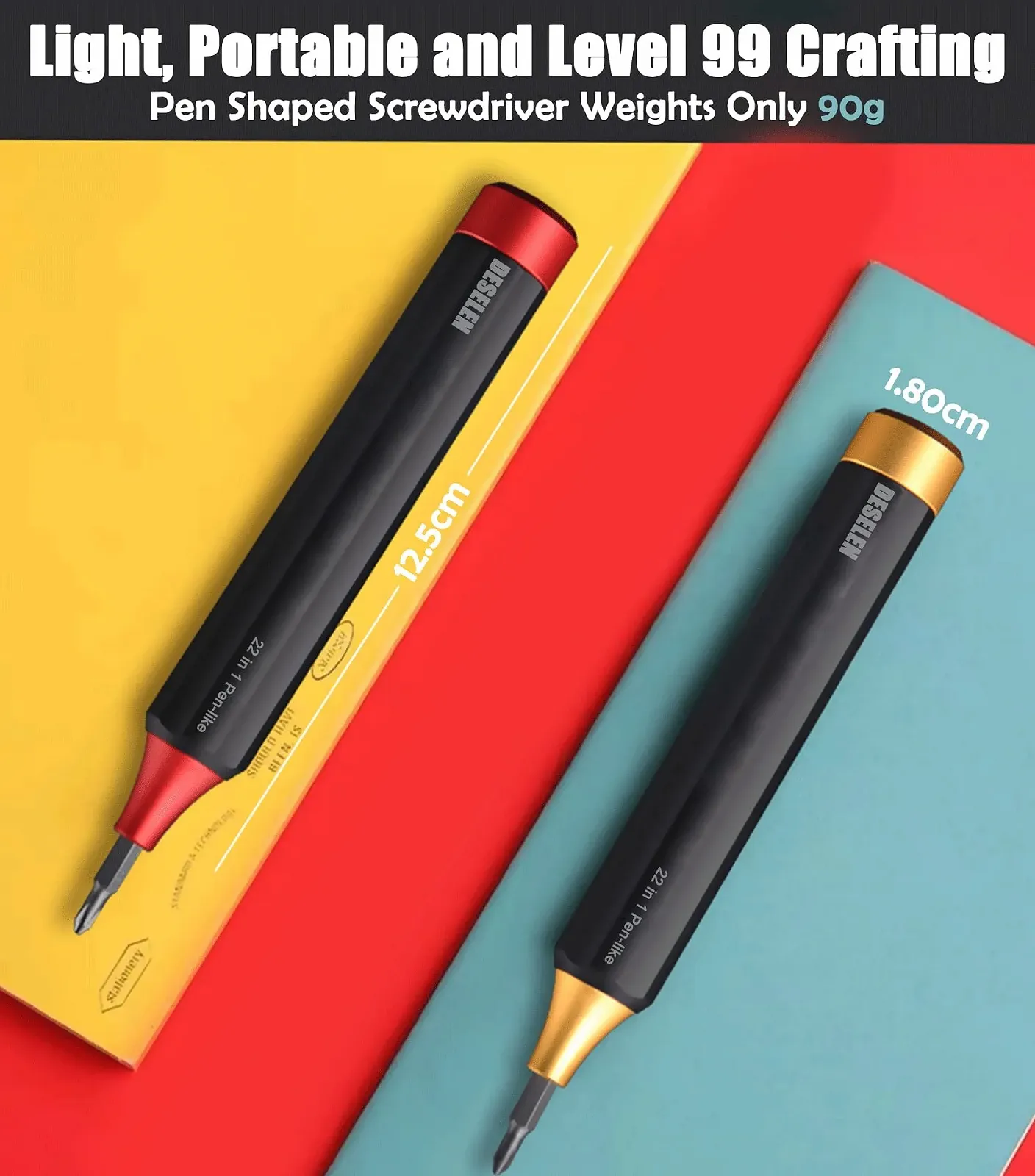 Набір викруток Deselen 22-в-1 Precision Pen Shape Black/Yellow, фото №5