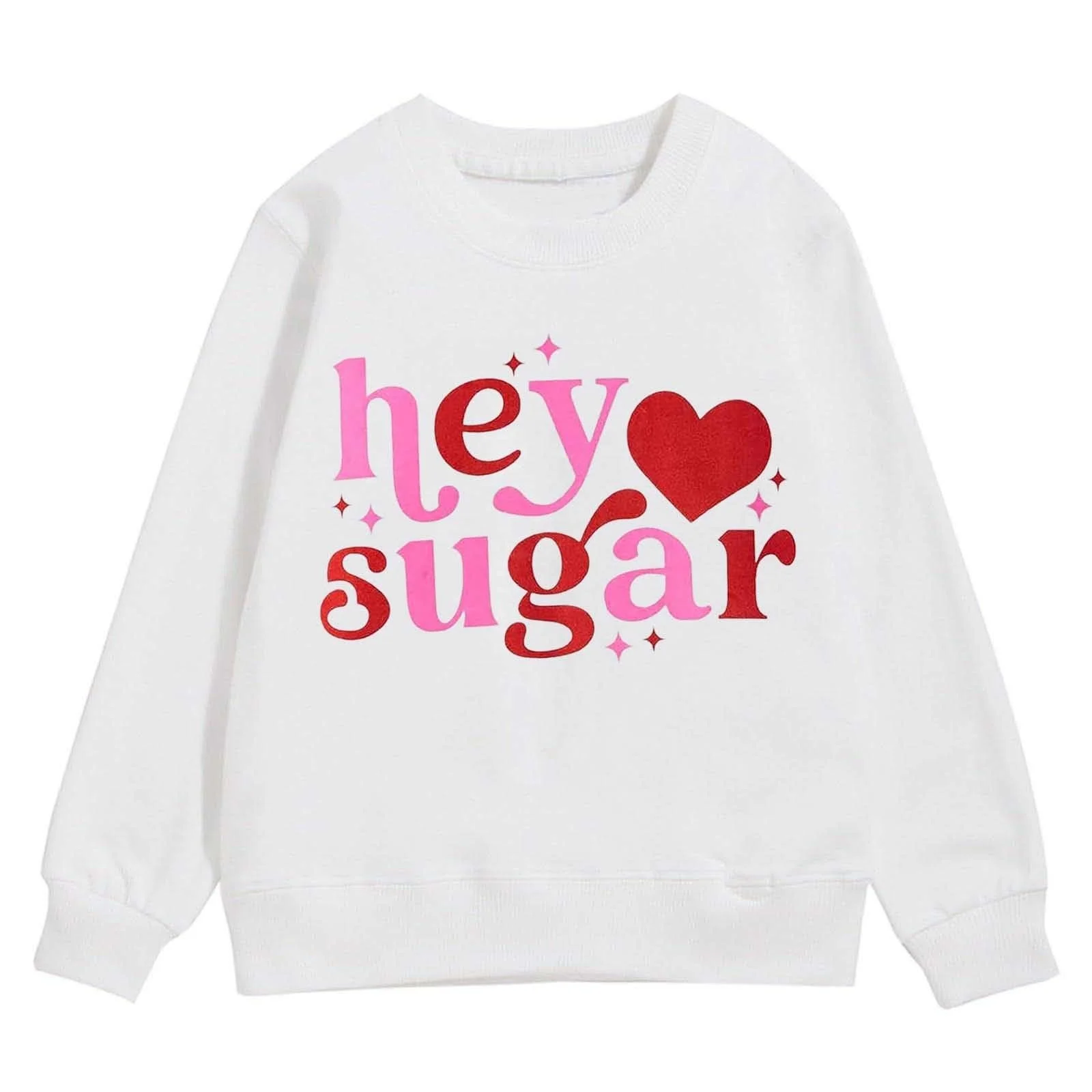 Свитшот для девочки с длинными рукавами с графическим принтом, круглый вырез горловины, милые пуловеры с заниженной линией плеч, фото №2