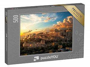 Пазл puzzleYOU Athens, Acropolis, European Cities Acropolis of Athens at Sunset 500 деталей - Фото 1