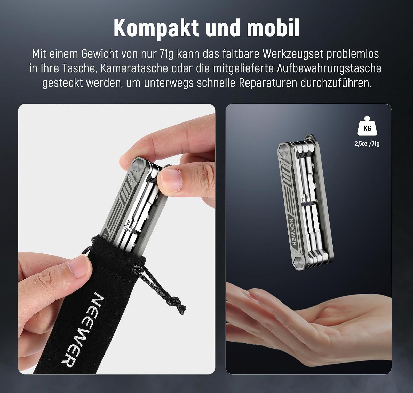 Набір викруток NEEWER 8 в 1 складаний UA006, фото №6 Набір викруток NEEWER 8 в 1 складаний UA006, фото №6