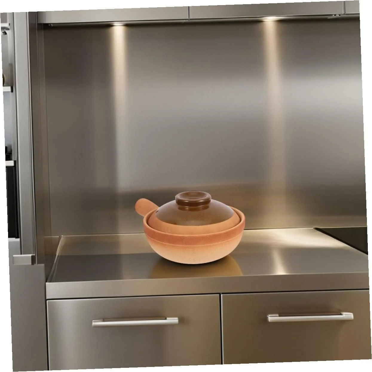 Горщик глиняний традиційний з кришкою 600 мл портативний, фото №6