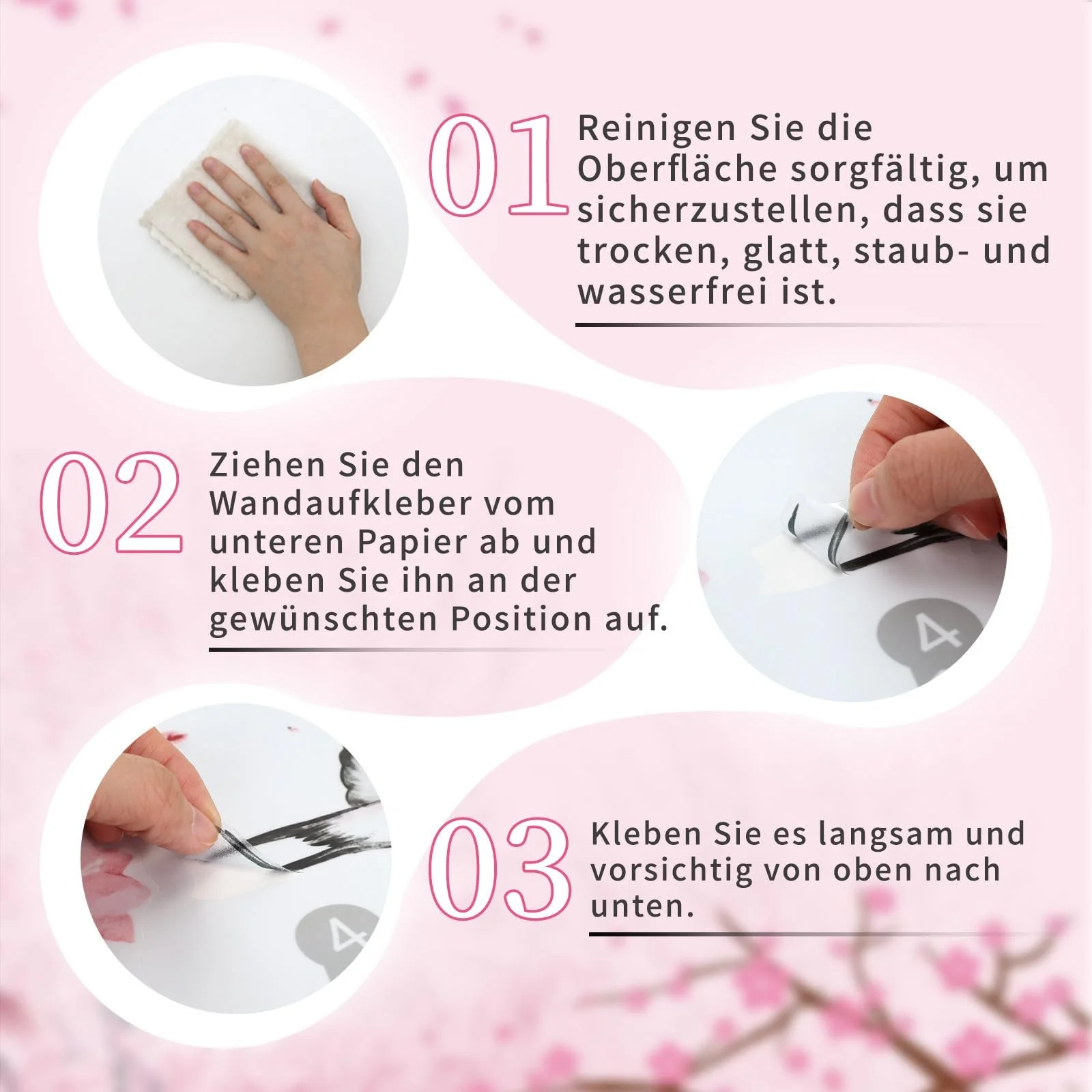 Набір наклейок на стіну Акварельні метелики 32 шт. Квітуча вишня Рожевий, фото №4