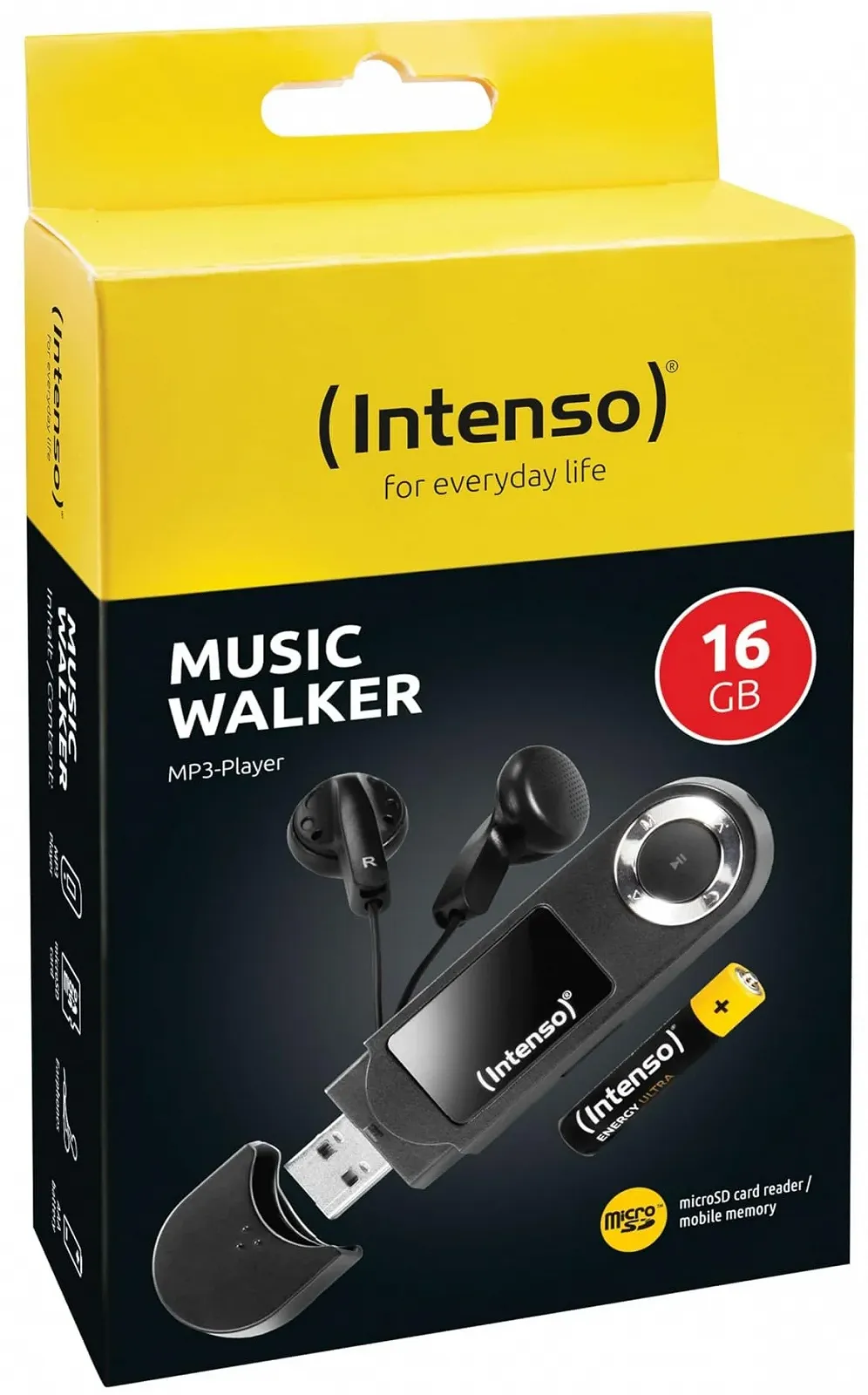 MP3 плеєр Intenso Music Walker / 16GB / Чорний, фото №8