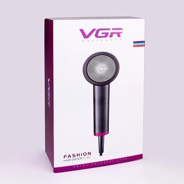 Профессиональный фен для сушки и укладки волос VGR V-400 2000 Вт, фото №5 Профессиональный фен для сушки и укладки волос VGR V-400 2000 Вт, фото №5