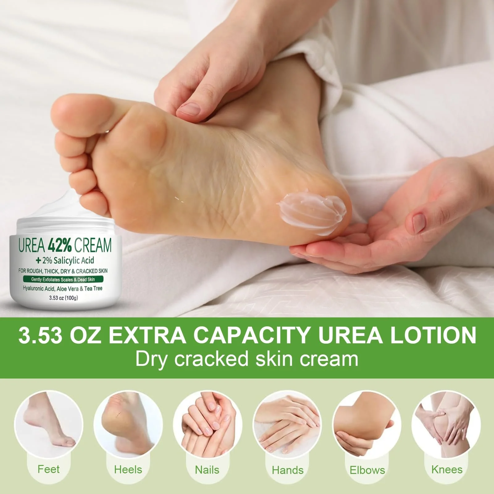 Крем для ног Urea 42% Urea с алое вера и маслом чайного дерева 100 г, фото №6
