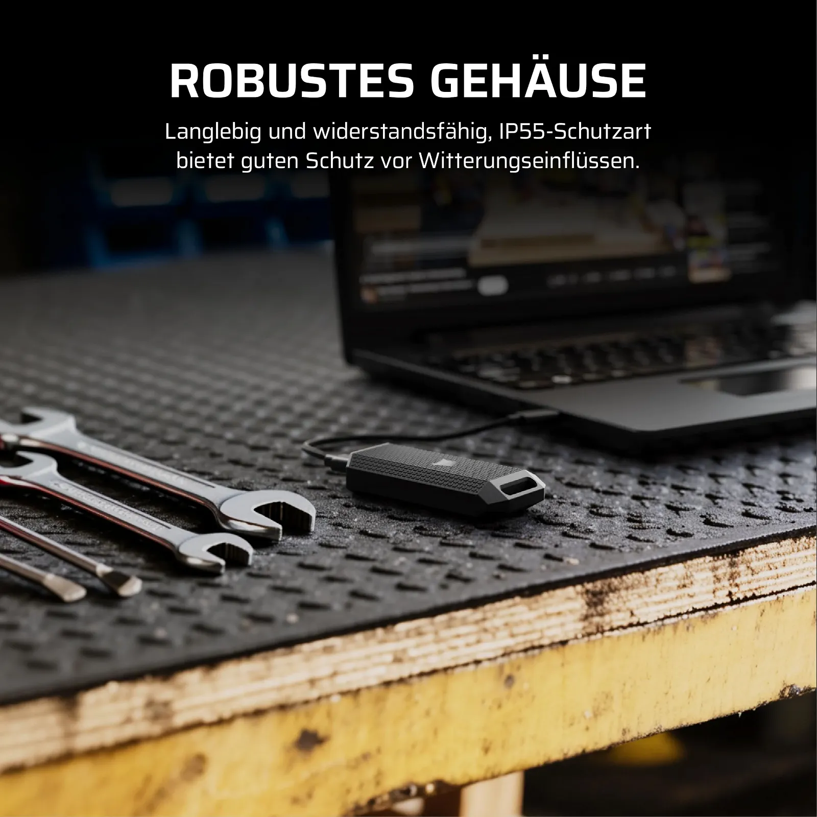 Внешний SSD-накопитель Corsair EX400U Survivor 1TB USB4 Black, фото №3
