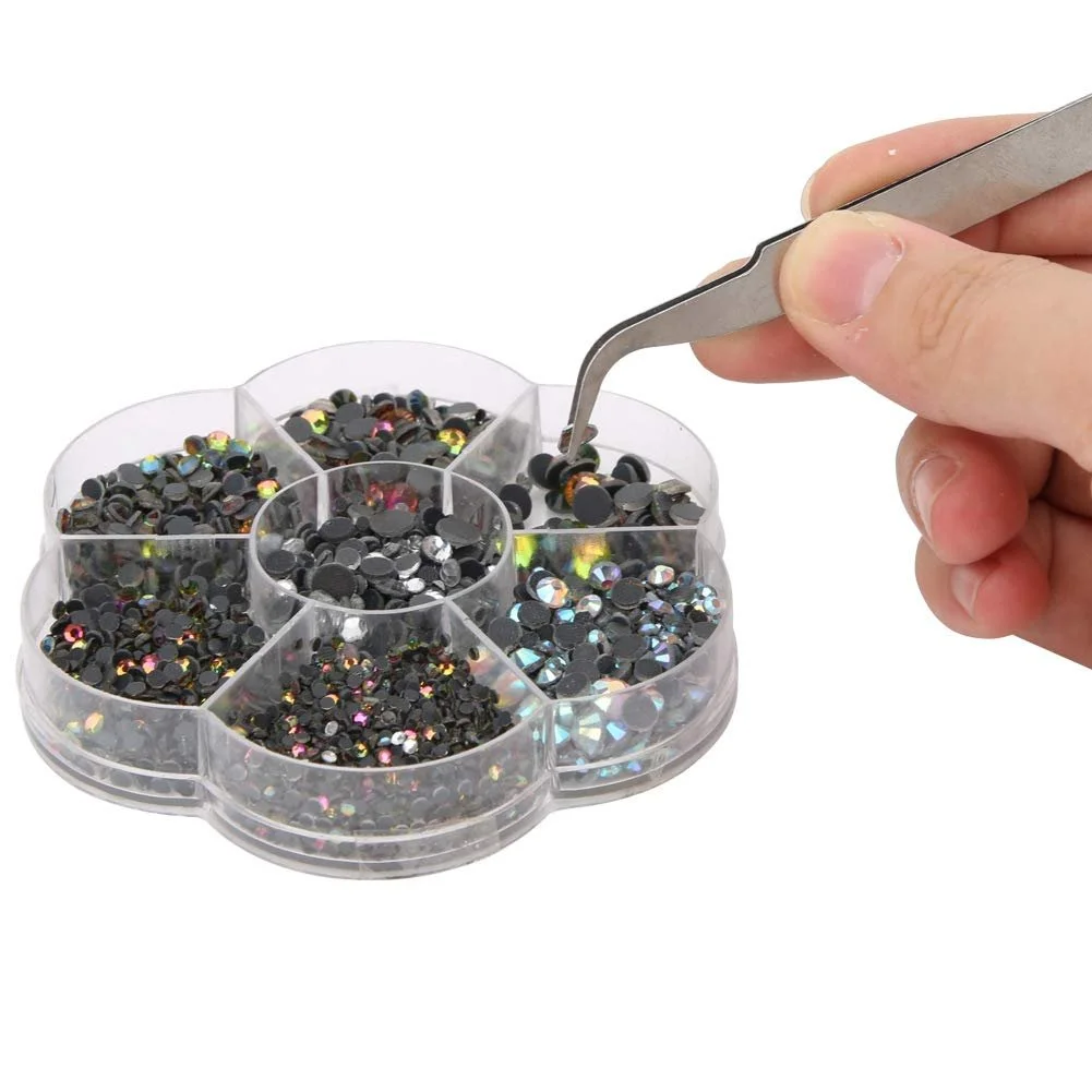 Скляні стрази 2-6 мм для виготовлення ювелірних виробів своїми руками, різні кольори, спеціальний скляний матеріал для одягу та взуття (1), фото №6