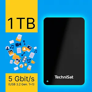 Внешний жесткий диск TechniSat Streamstore 24 1 TB 2.5" USB 3.2 LED synthetic.ua - Фото 1
