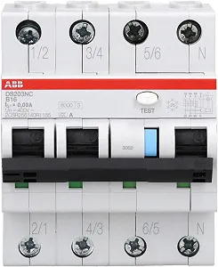 Автоматический выключатель ABB DS203NC INT DIF MAG / B16 / 6 kA / 3P+N / Type-A / 30 мА / Белый цена на synthetic.ua - Фото 1 Автоматический выключатель ABB DS203NC INT DIF MAG / B16 / 6 kA / 3P+N / Type-A / 30 мА / Белый synthetic.ua - Фото 1