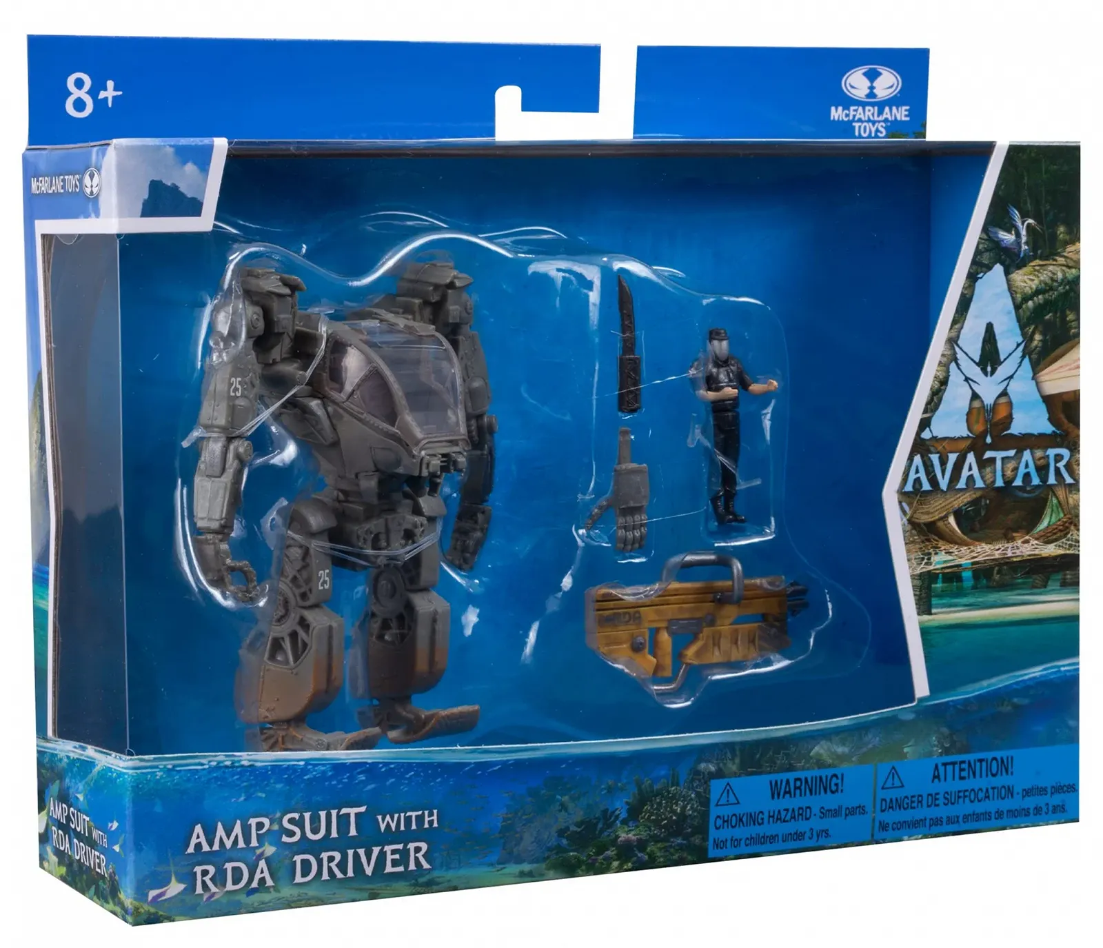 Набор коллекционных фигурок Avatar Way of Water Deluxe Medium Amp Suit с водителем RDA, фото №12 Набор коллекционных фигурок Avatar Way of Water Deluxe Medium Amp Suit с водителем RDA, фото №12