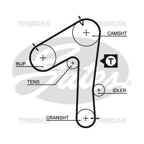 Комплект ременя ГРМ TRISCAN 8647 14010, фото №2 Комплект ременя ГРМ TRISCAN 8647 14010, фото №2