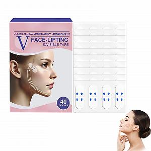 Ленты для подтяжки лица 40 шт, невидимая лента для подтяжки лица для V-образной формы - Фото 1