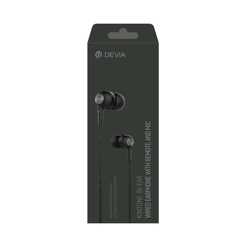 Навушники з мікрофоном Devia Kintone Headset чорний, фото №2