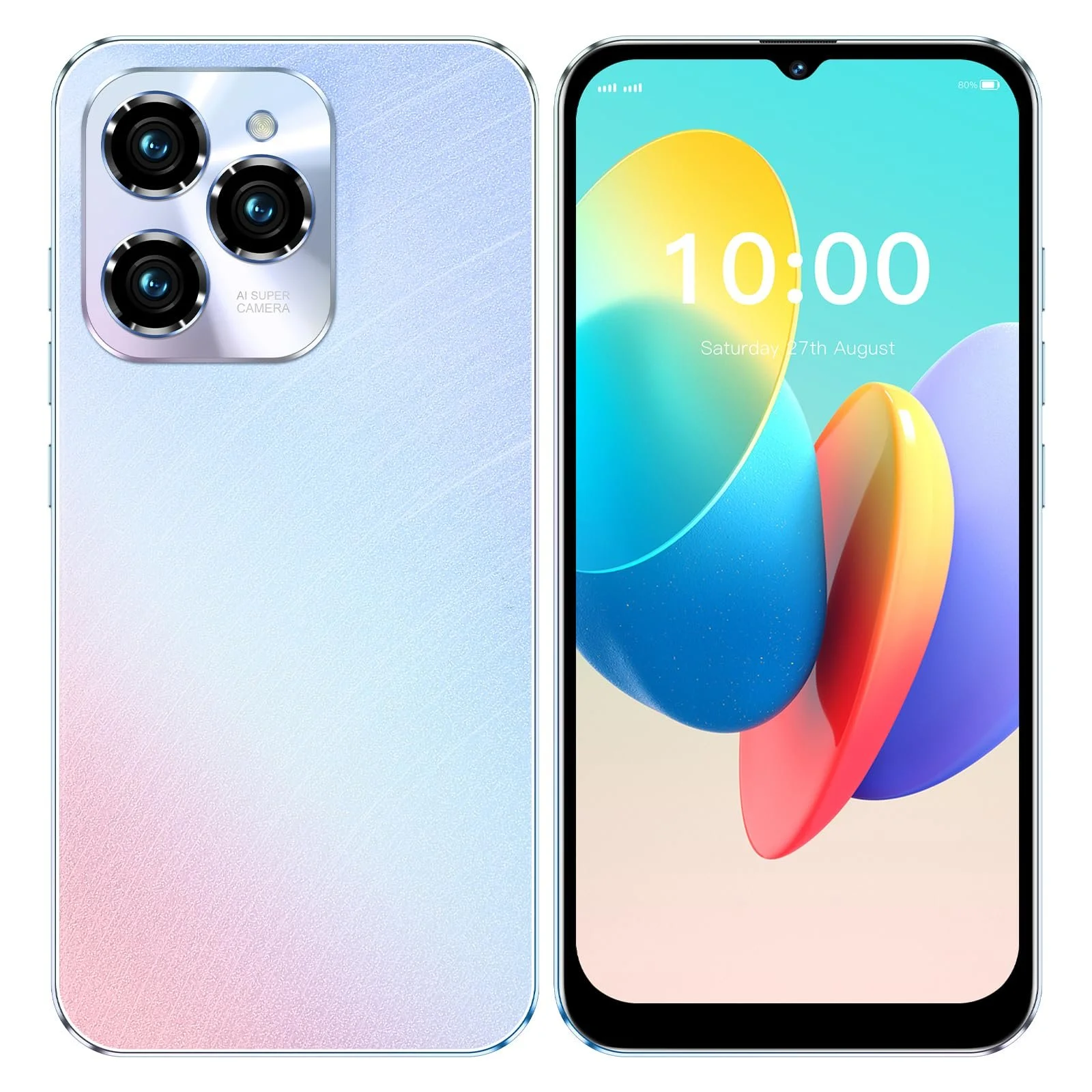 Смартфон CatCalls HOT40Pro 6.3 дюйма HD+ 3GB + 32GB/256GB Android 10 4G Dual SIM Light Blue, фото №1