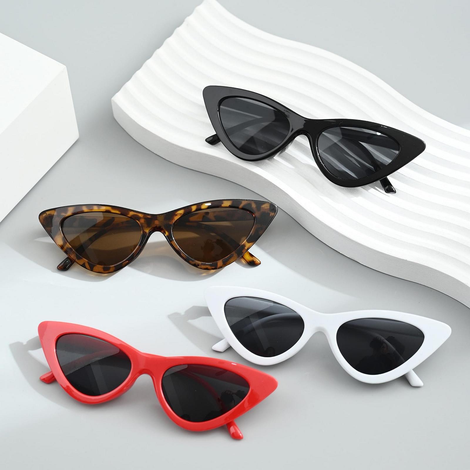 Сонцезахисні окуляри Котяче око Unning Набір з 4 штук Вінтажні Ретро Тонкі, фото №3