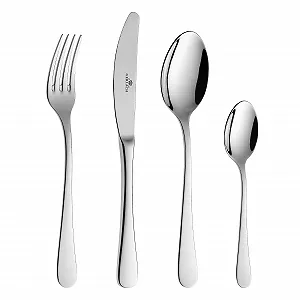 Набір столових приборів Gerlach Flow для 6 осіб 24 шт Срібний - Фото 1