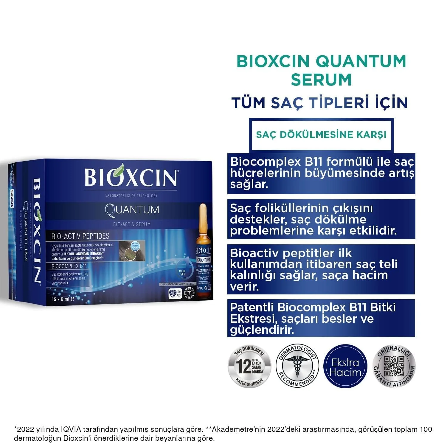 Сыворотка Bioxcin Quantum Bio-Activ против выпадения волос 15 x 6 мл, фото №4