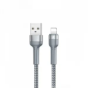 Кабель для зарядки iPhone REMAX Jany RC-124i USB - Lightning 8-pin Cеребристый (1 м) - Фото 1
