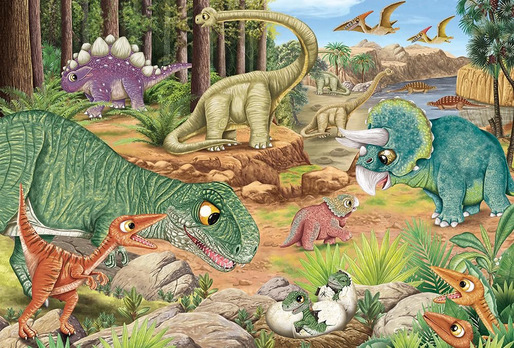 Детский пазл Schmidt Spiele Fun with the Dinosaurs 56465 3 x 24 элемента, фото №4