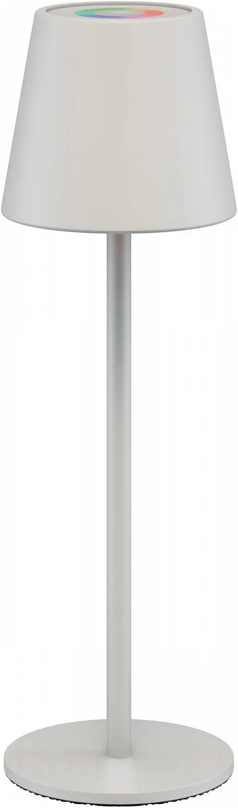 Настільна лампа goobay 73928 LED акумуляторна IP44 сенсорна RGB безступінчасте димування USB-C Білий, фото №1