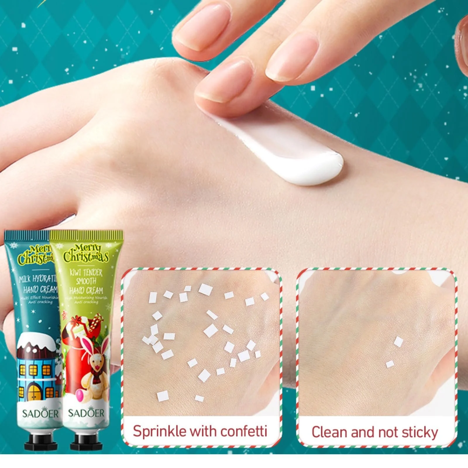 Мини-набор рождественских кремов для рук - 4 шт. рождественского крема для рук и 4 шт. бальзама для губ, фото №5 Мини-набор рождественских кремов для рук - 4 шт. рождественского крема для рук и 4 шт. бальзама для губ, фото №5