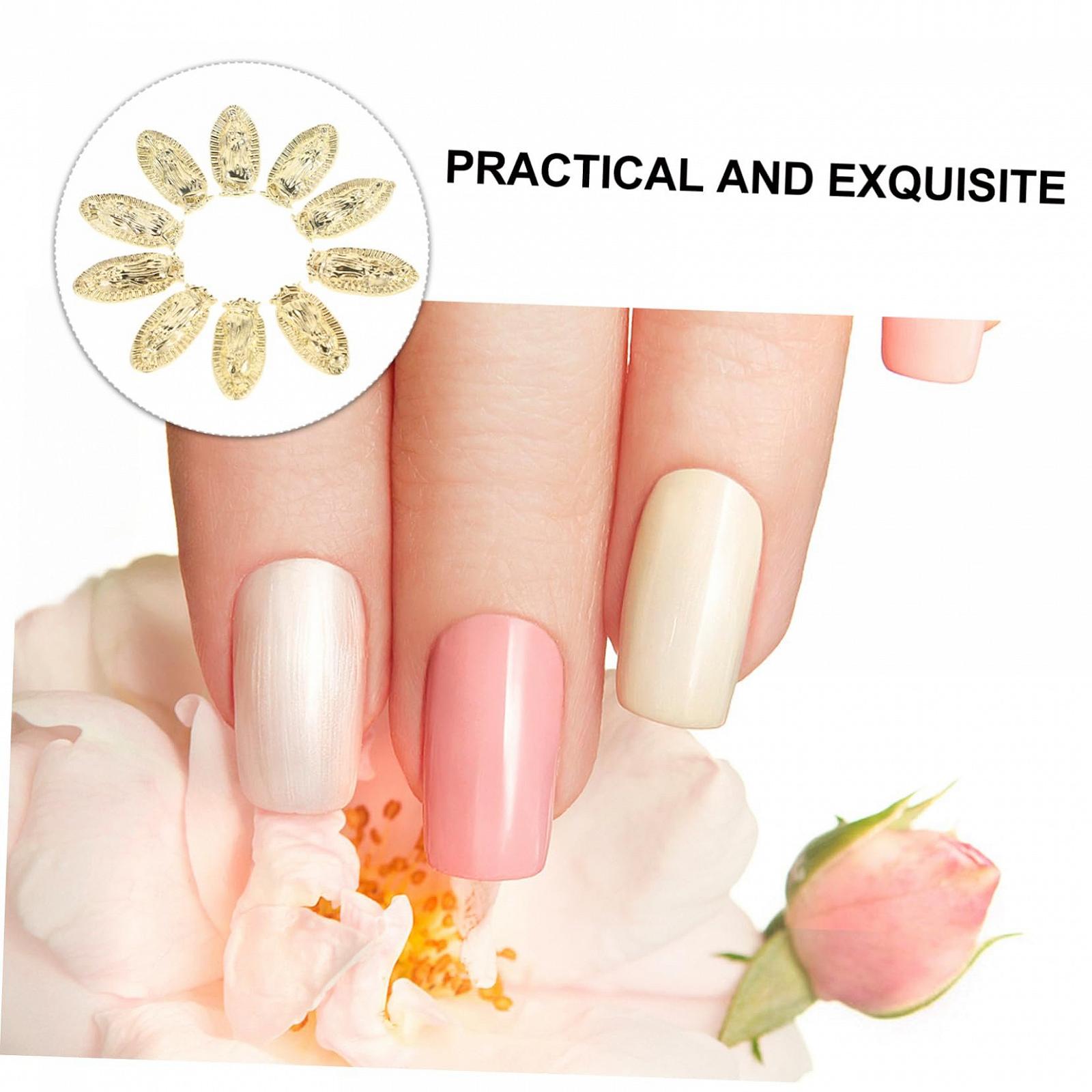 Украшения для ногтей Металл Healvian Модные Дева Золотой, 10 шт., фото №9