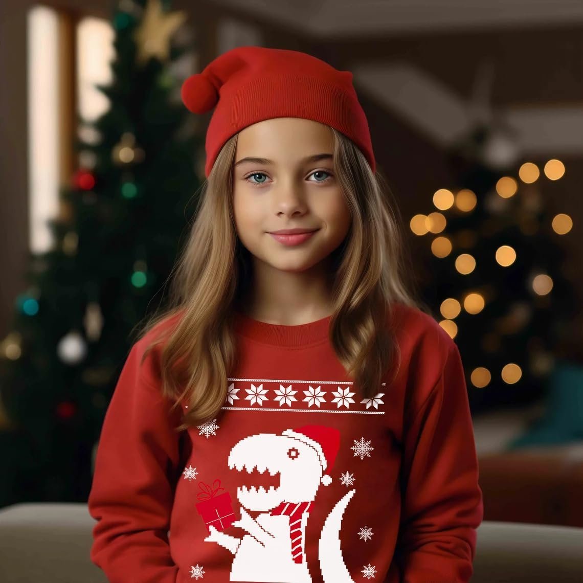 Джемпер Little Hand Динозавр Різдвяний для хлопчиків Теплий Різдвяний, фото №2