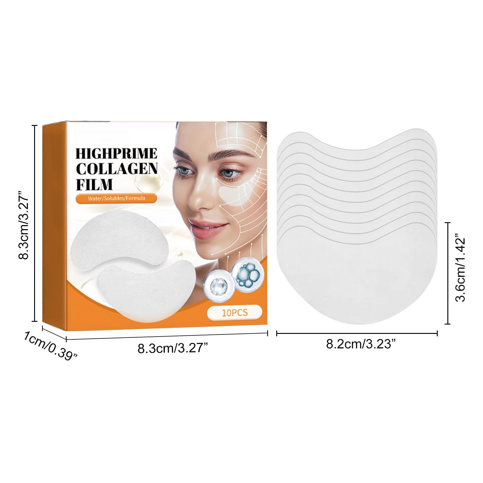 Плівка, що розчиняється в колагені (20 шт. в упаковці) Маска для пружності шкіри Highprime, фото №7