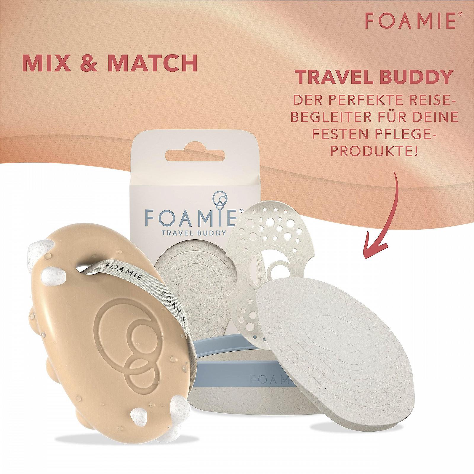 Твердий гель для душу Foamie Papaya and Oat Milk з ефектом масажу 80 г, фото №6