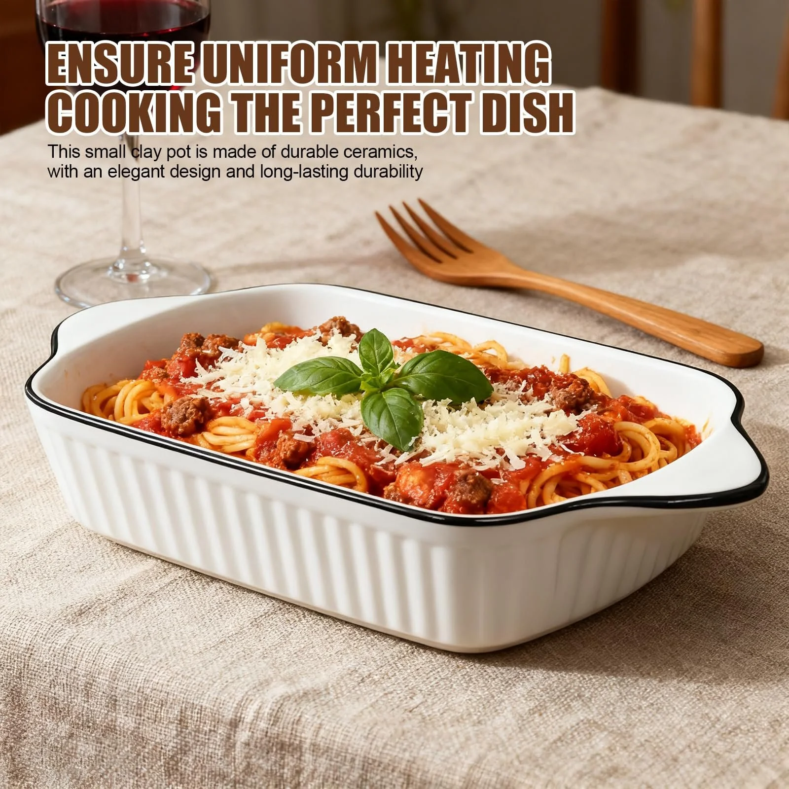 Набор форм для запекания керамических прямоугольных с ручками 1 л 4 шт. 26.5 x 14.7 x 4.6 см, фото №4