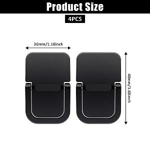 Подставка для клавиатуры портативная, 4 шт Мини-подставка для ноутбука самоклеящаяся, Подставка для компьютерной клавиатуры складная, Регулируемая подставка для компьютера невидимая для стола, Ножки для ноутбука (черный) synthetic.ua - Фото 1