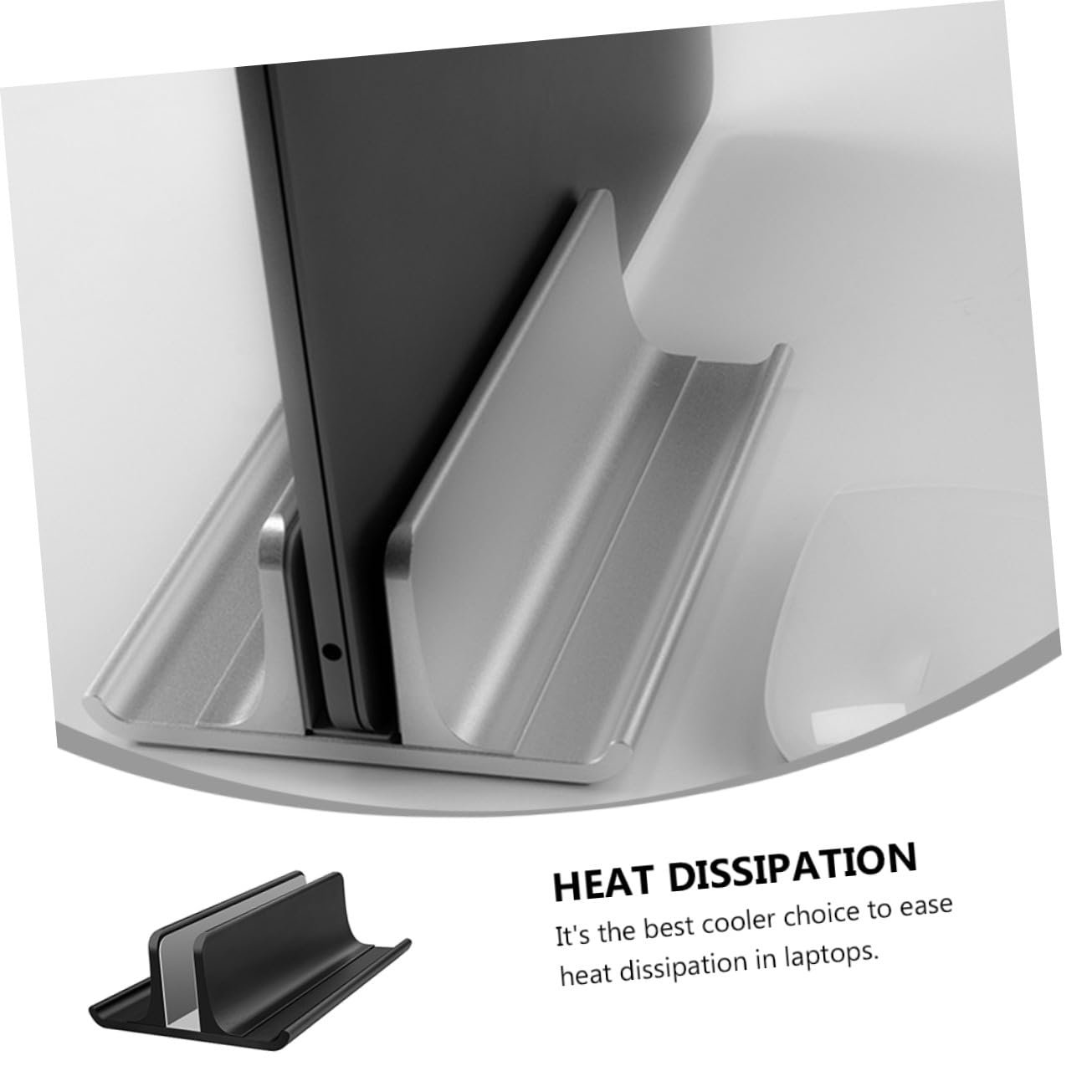 Подставка для ноутбука Вертикальная Aluminiumlegierung Radiator Rack Черный, фото №9