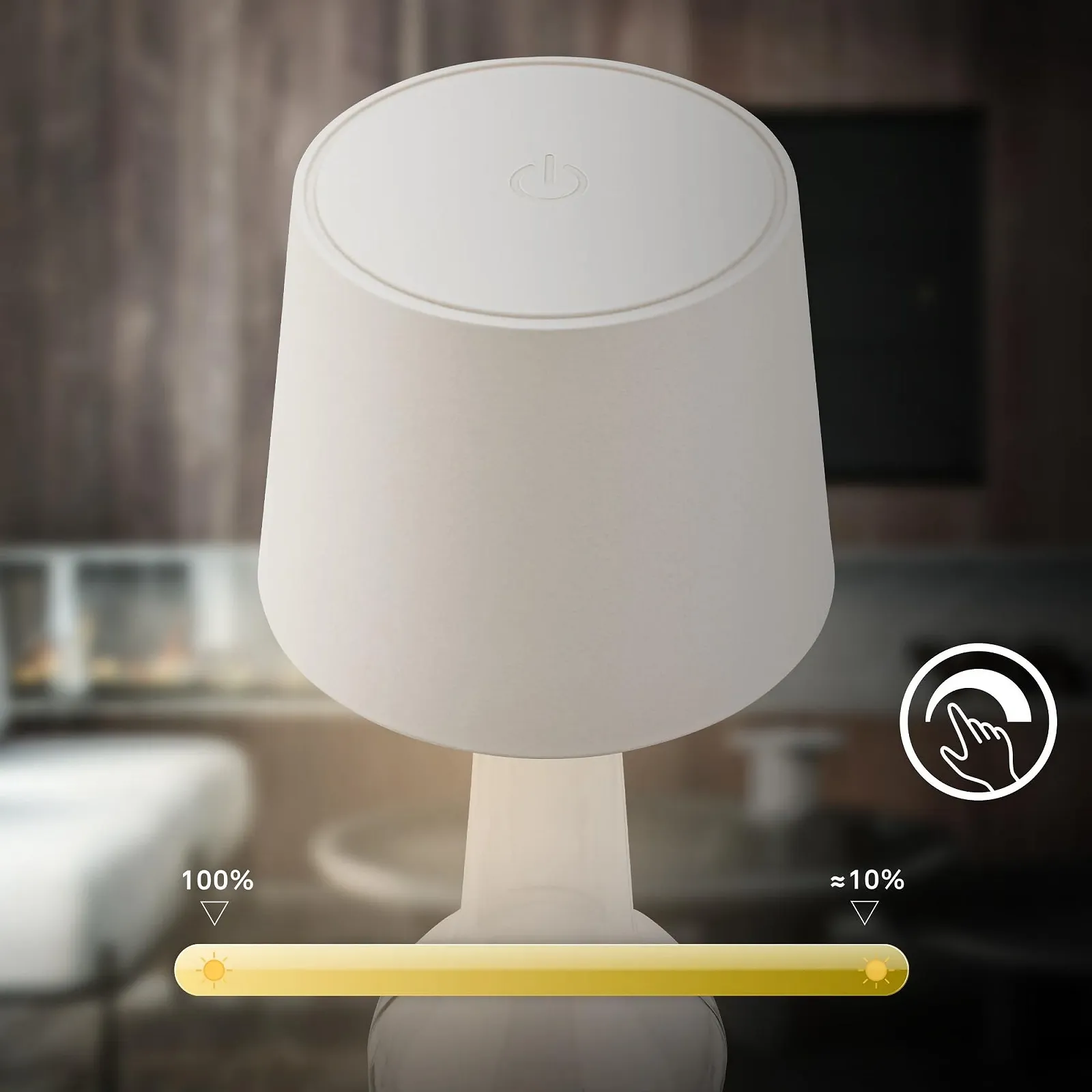 Лампа для бутылки BRILONER LED аккумуляторная сенсорная 10.5 x 11.5 см Античный белый, фото №5