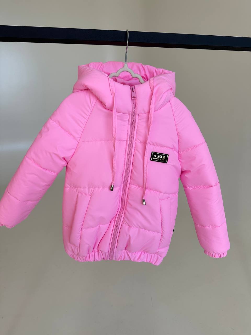 Детская демисезонная куртка с капюшоном, размер от 74 до 158, весна/осень, розовый, фото №1 Детская демисезонная куртка с капюшоном, размер от 74 до 158, весна/осень, розовый, фото №1