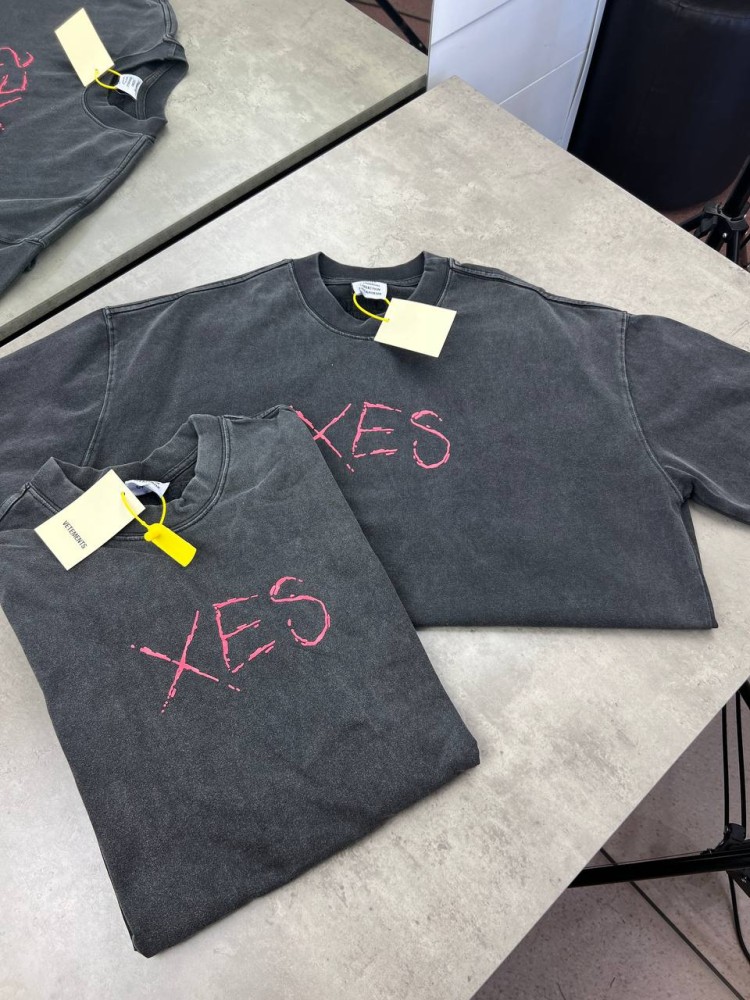 Футболка серая Vetements XES f653, фото №5