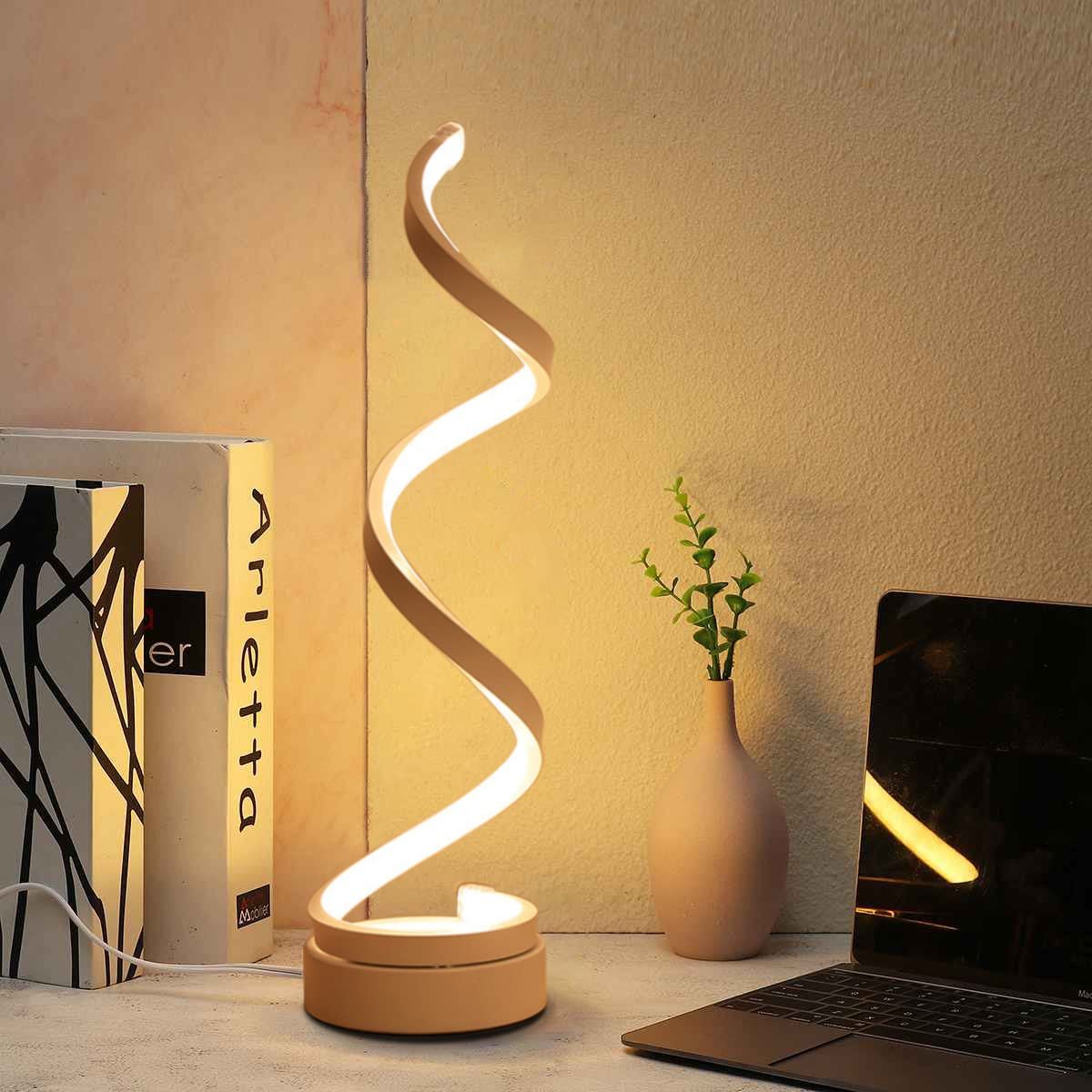 Настільна лампа ELINKUME LED Spiral Shape, фото №3