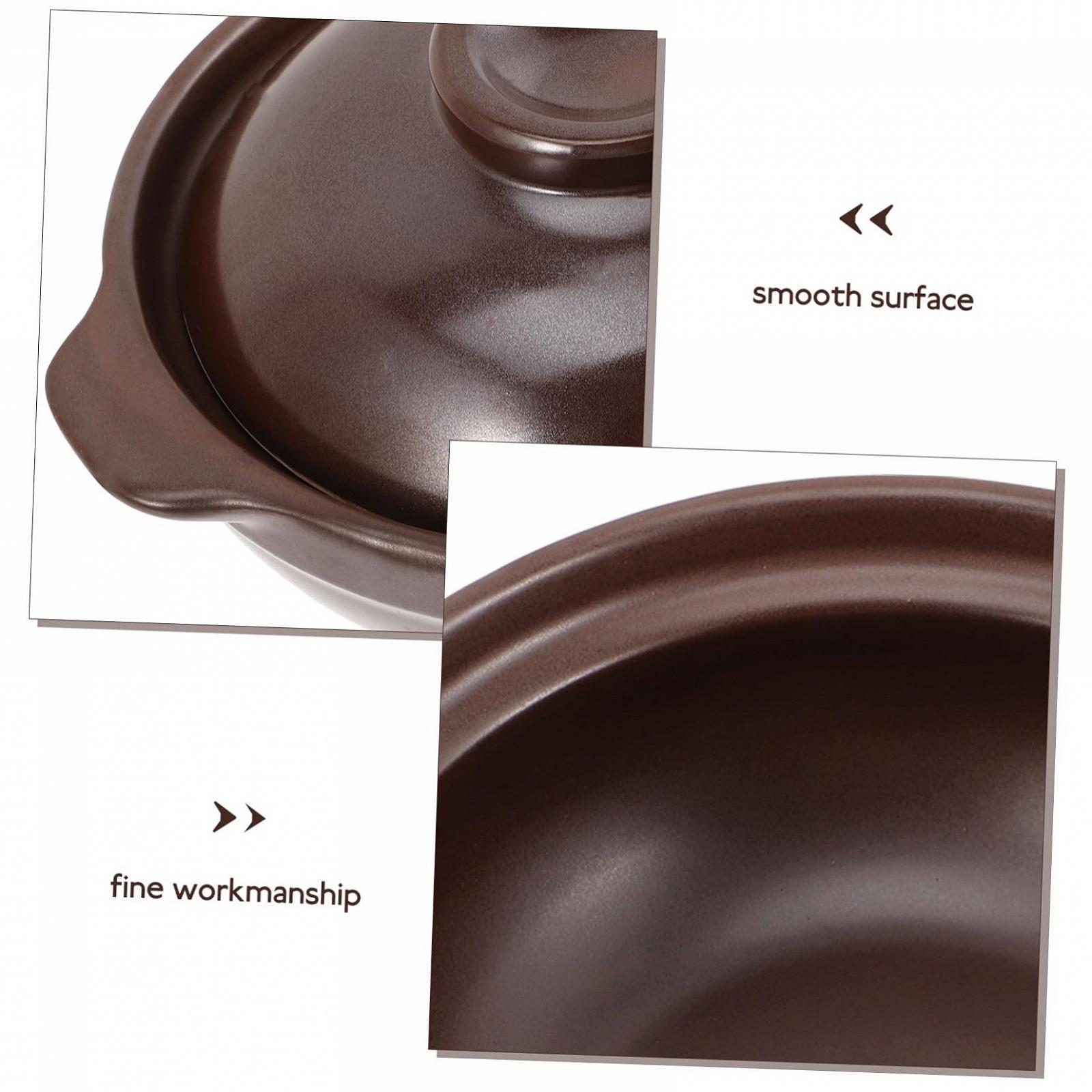 Горщик для запікання TOYANDONA керамічний термостійкий з кришкою коричневий, фото №7 Горщик для запікання TOYANDONA керамічний термостійкий з кришкою коричневий, фото №7