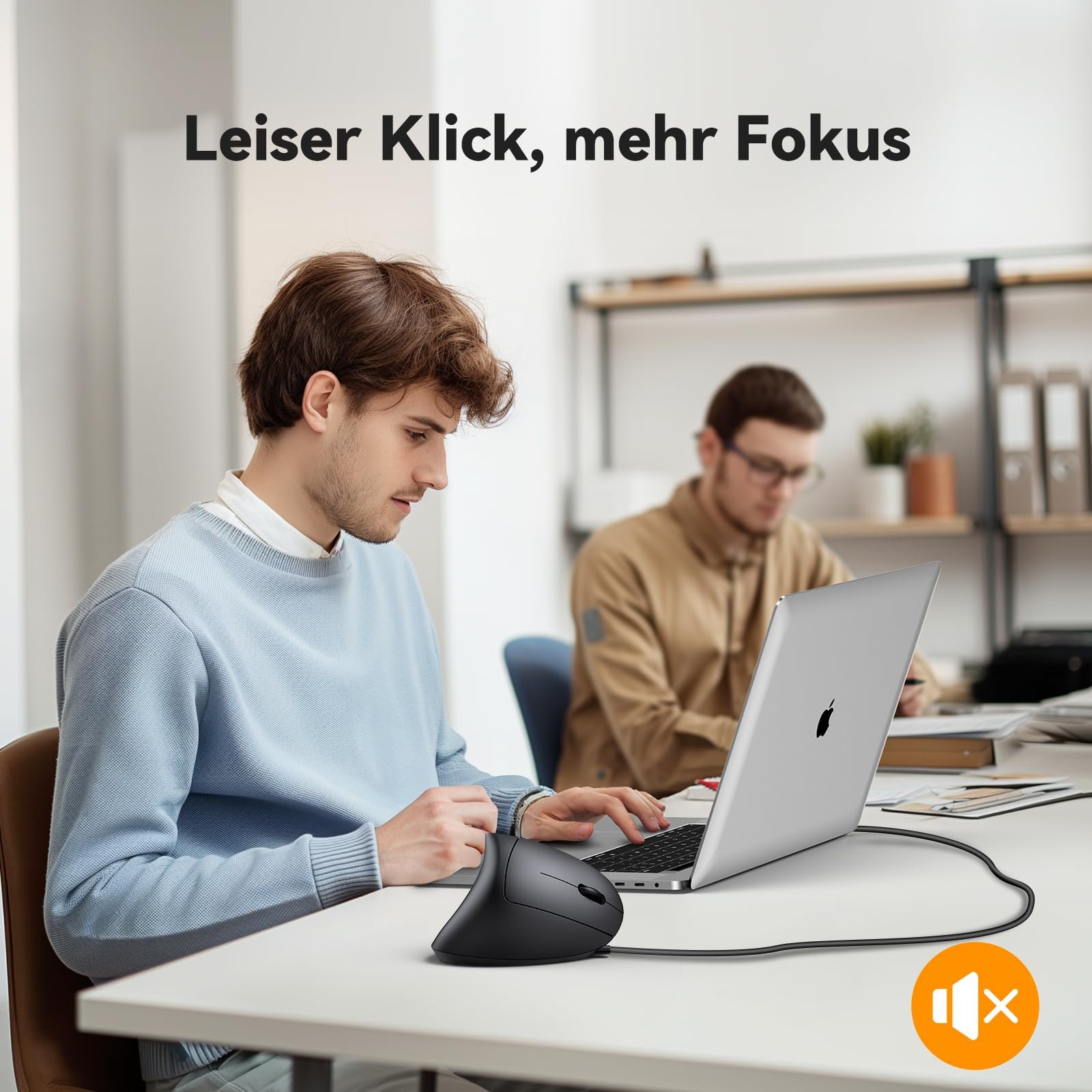 Мышь TechRise вертикальная эргономичная, 6400 DPI, 6 кнопок, оптическая, с кабелем, фото №4