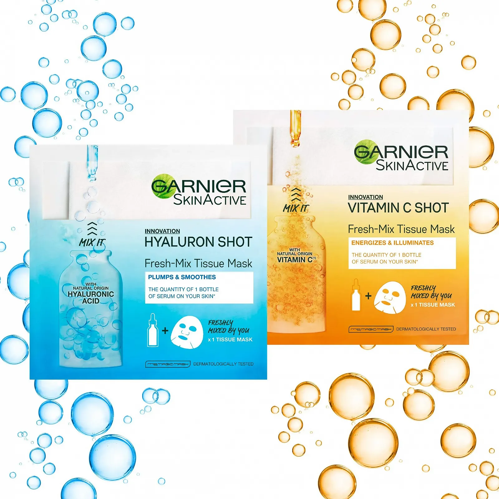 Тканинна маска Garnier Fresh-Mix з гіалуроновою кислотою 33г, фото №3 Тканинна маска Garnier Fresh-Mix з гіалуроновою кислотою 33г, фото №3