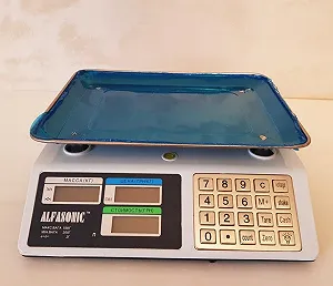 Весы торговые электронные Alfasonic AS-A099 настольные до 55 кг металлические кнопки synthetic.ua - Фото 1