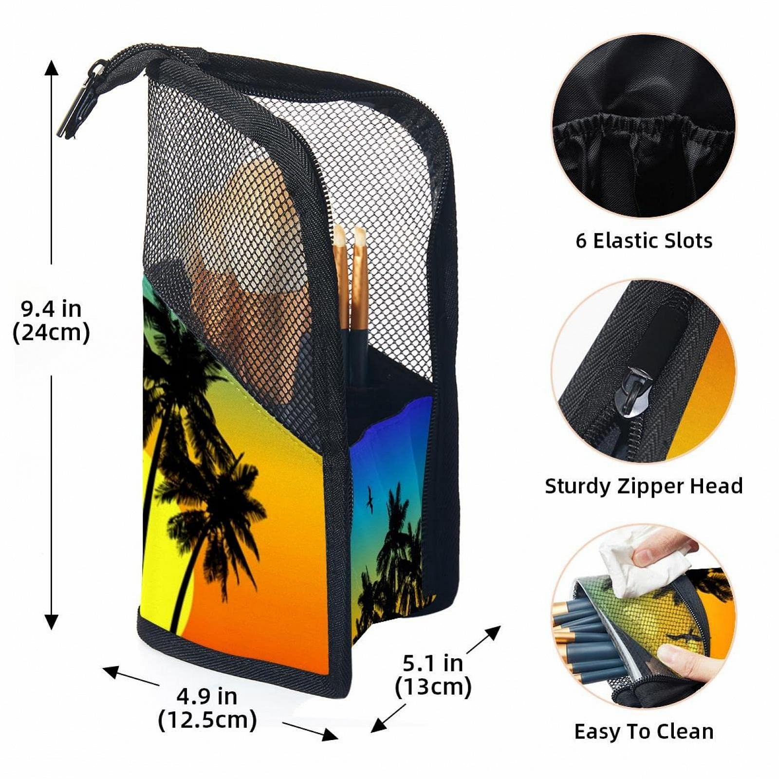 Набір кистей для макіяжу з органайзером Palm Tree Tropical Island Sunset, фото №3