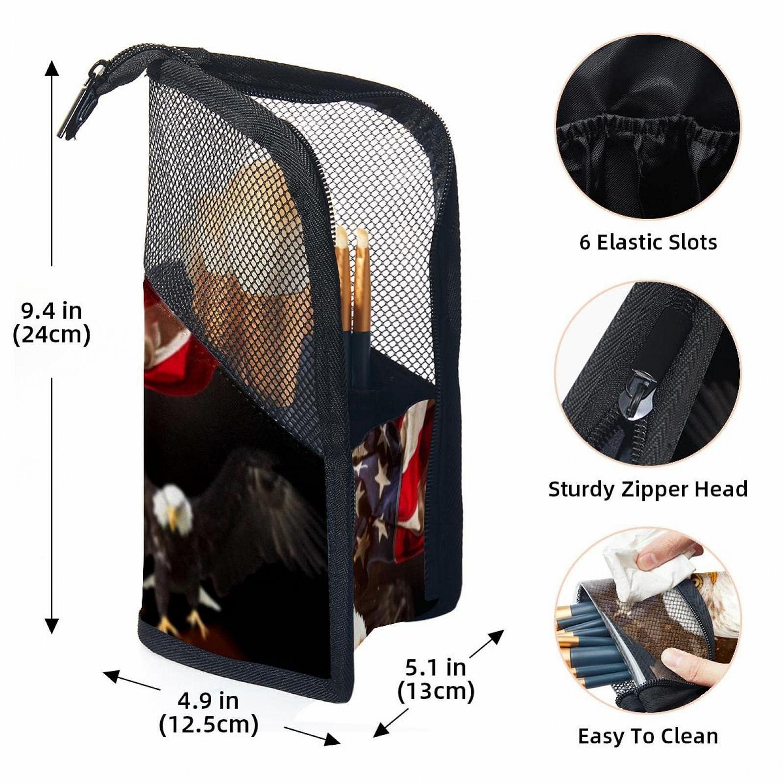 Сумка Органайзер для кистей для макияжа с 12 кистями для макияжа USA Flag Eagle Portable Colored-4016, фото №3